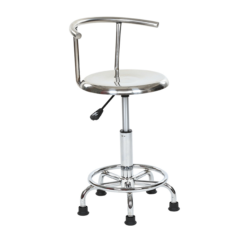 Medical Lab Chair - Sedia con schienale in acciaio inossidabile