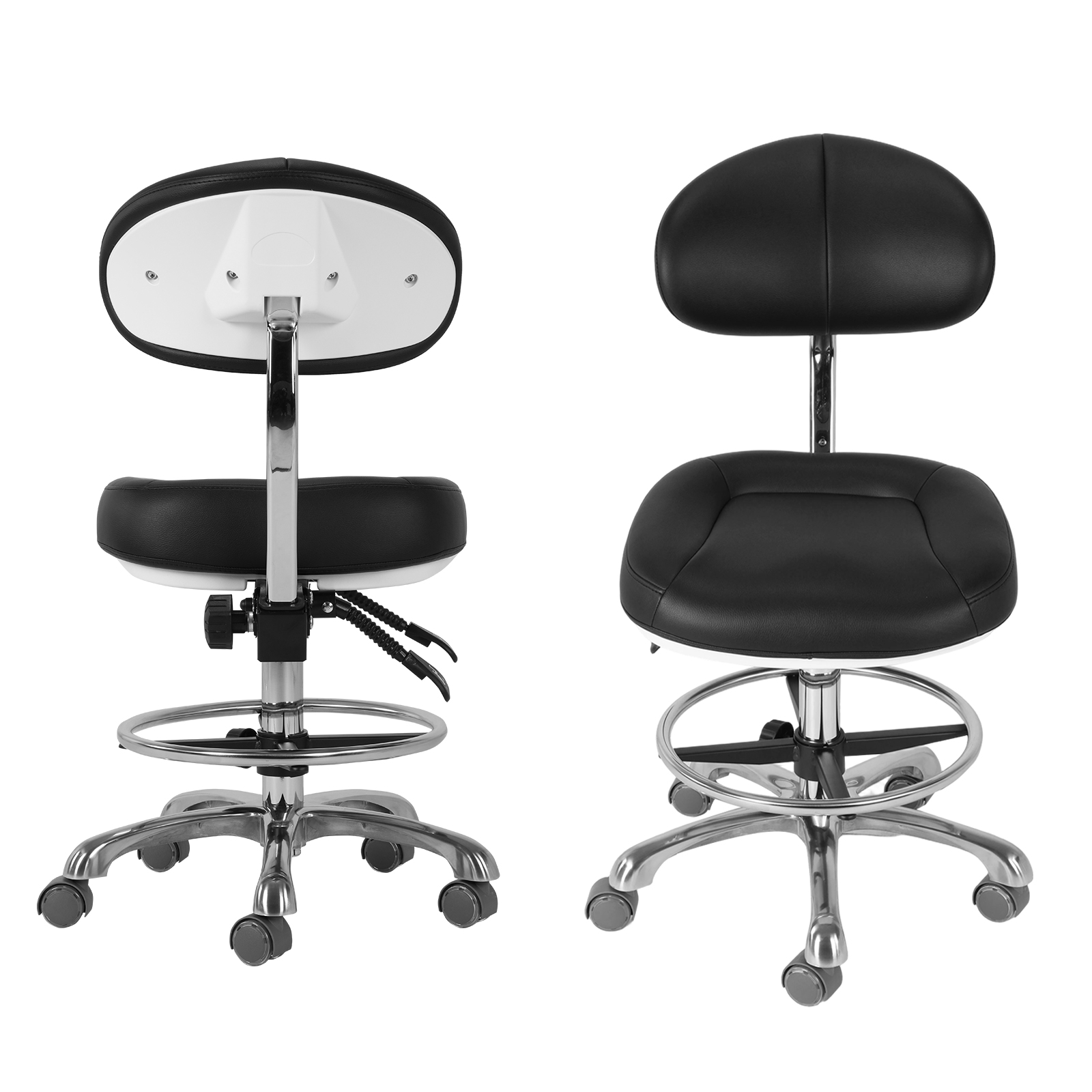 Medical Lab Chair - Sedia da Lavoro Regolabile con Schienale